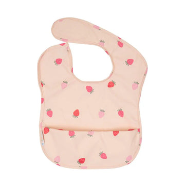 All 4 Ella - Recycled pouch Bib -Strawberries
