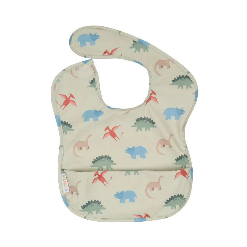 All 4 Ella - Recycled pouch Bib - Dinosaurs
