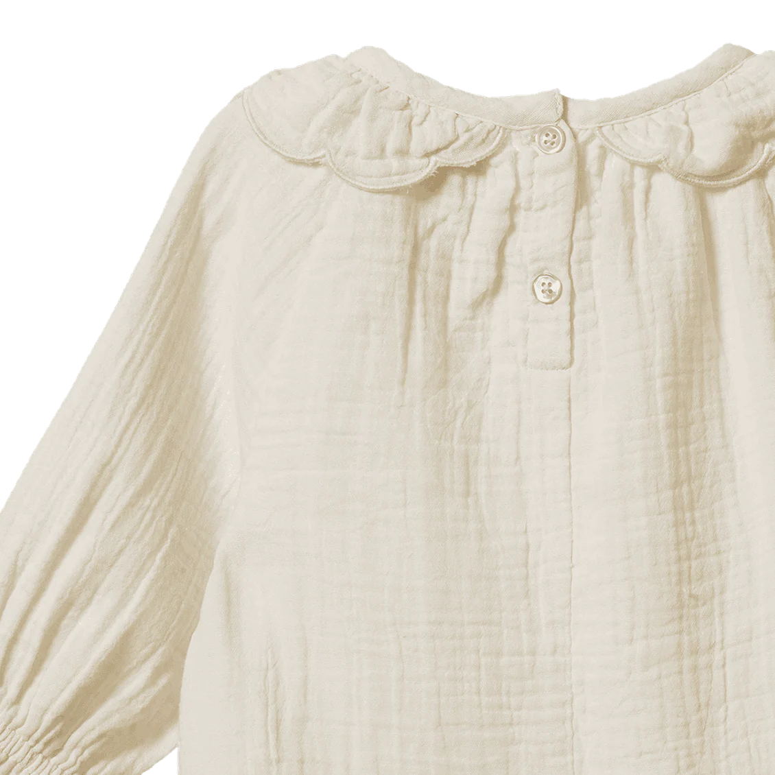 Nature Baby - Ruffle Cameron Blouse - Natural