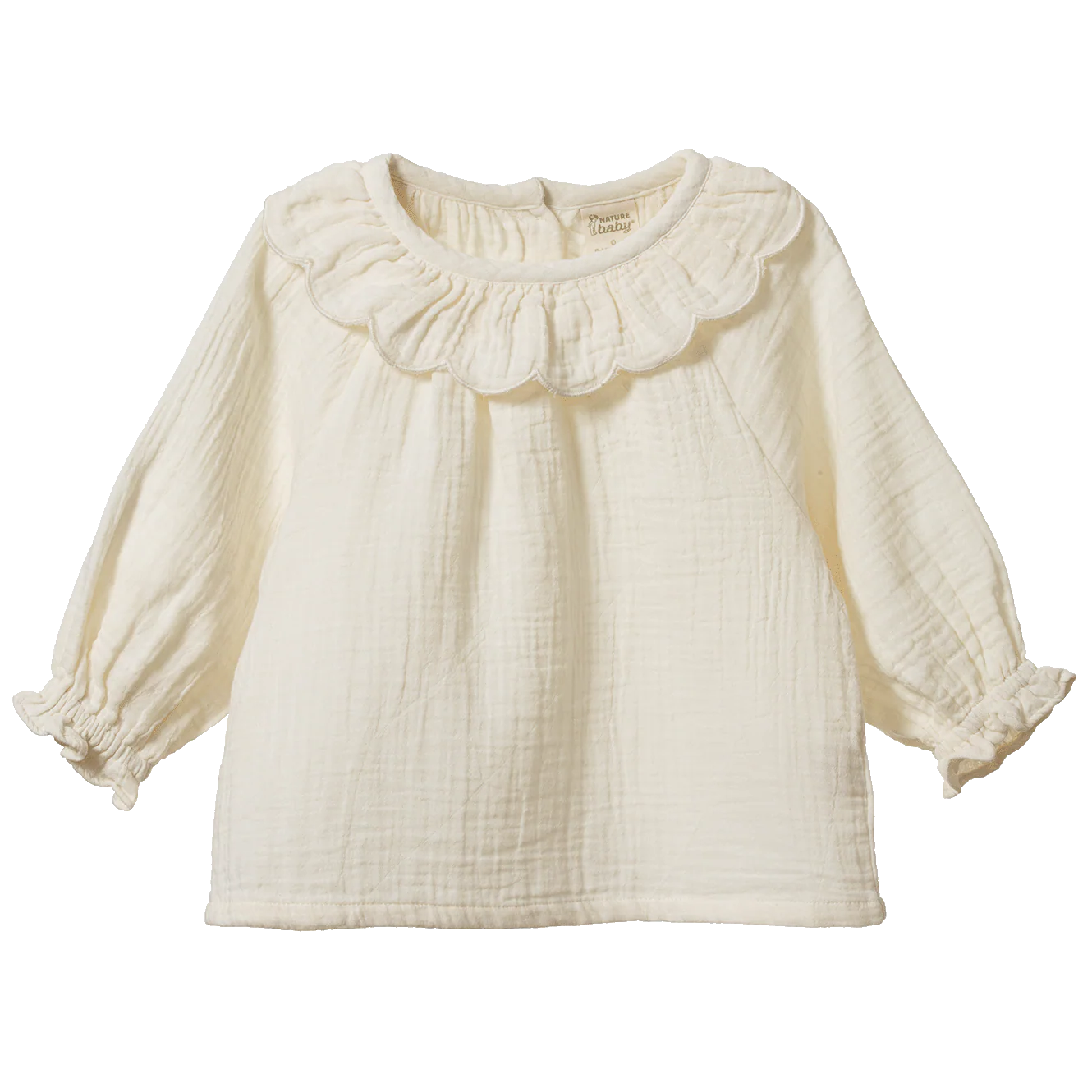 Nature Baby - Ruffle Cameron Blouse - Natural