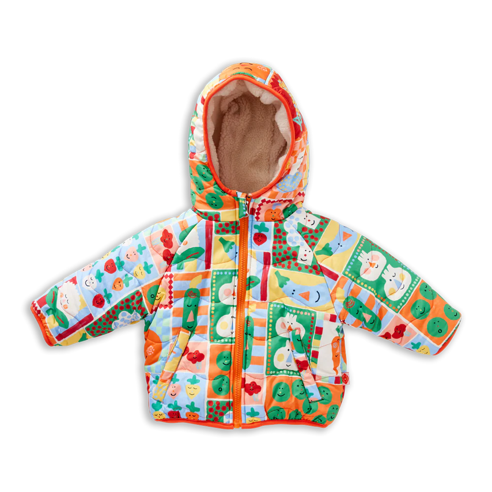 Halcyon Nights - Pocket Patch Reversible Kids Puffer Jacket