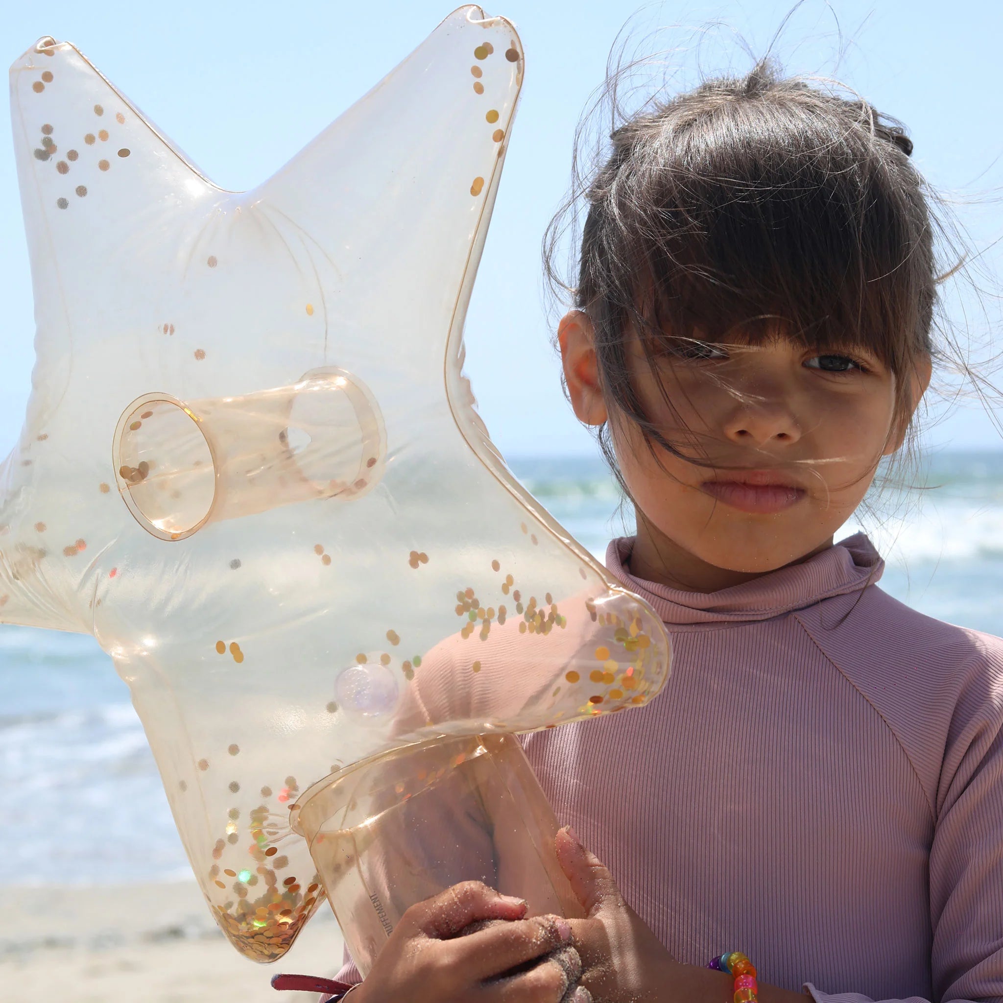 Sunnylife - Kids Inflatable Star Wand Princess Swan Gold