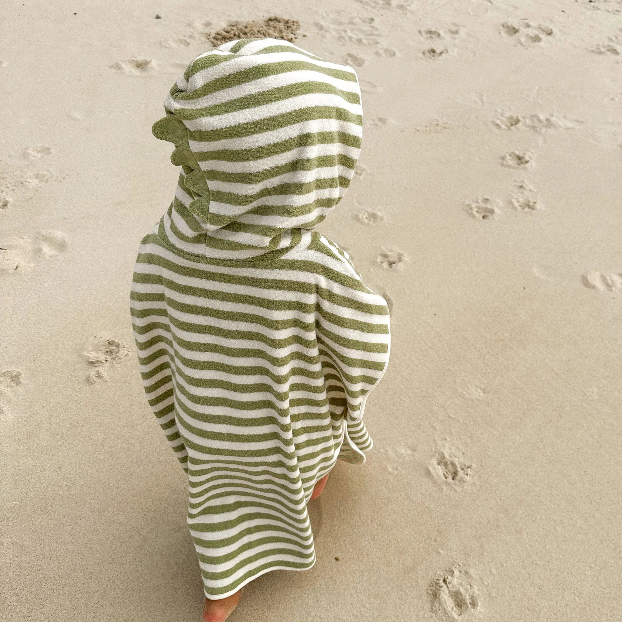 Sunnylife - Kids Character Hooded Towel Into the Wild Khaki