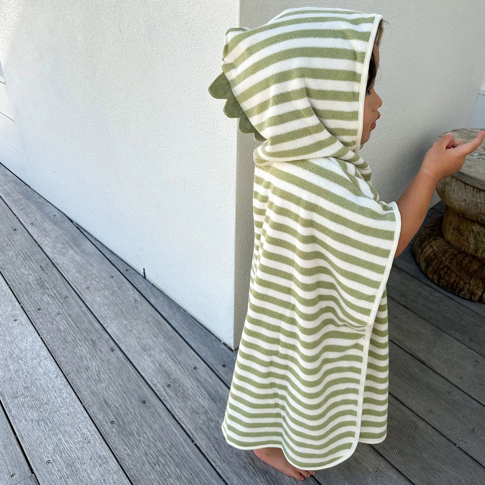 Sunnylife - Kids Character Hooded Towel Into the Wild Khaki