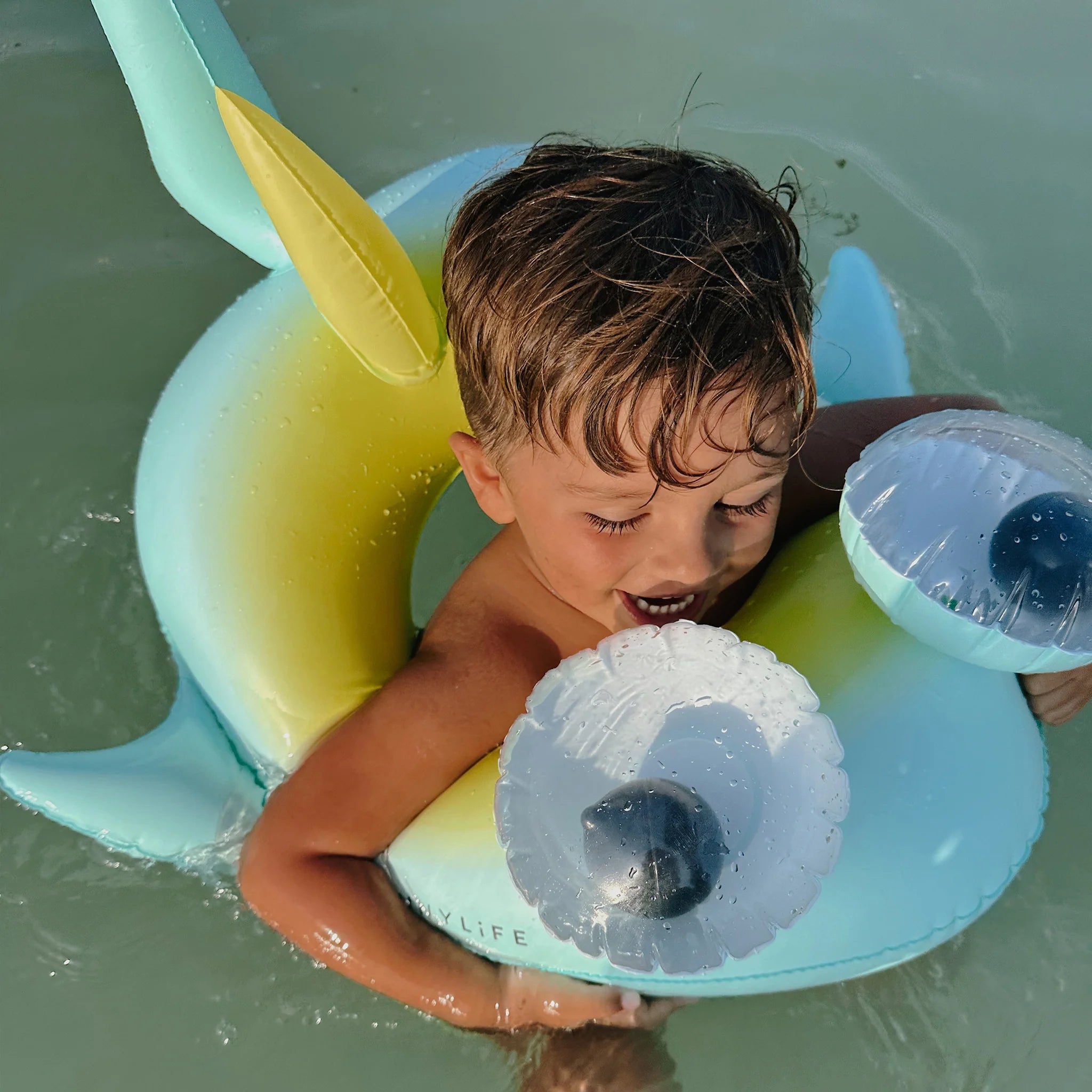 Sunnylife - Kids Tube Pool Ring Salty the Shark Multi