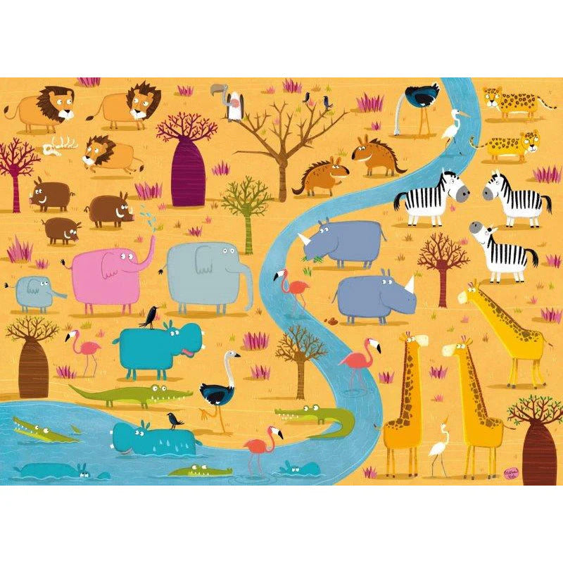 Sassi Book and Giant Puzzle - Animals of Africa