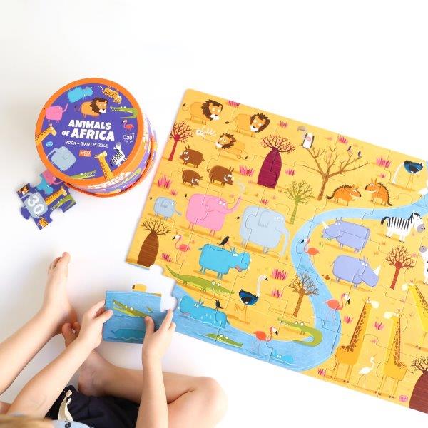Sassi Book and Giant Puzzle - Animals of Africa