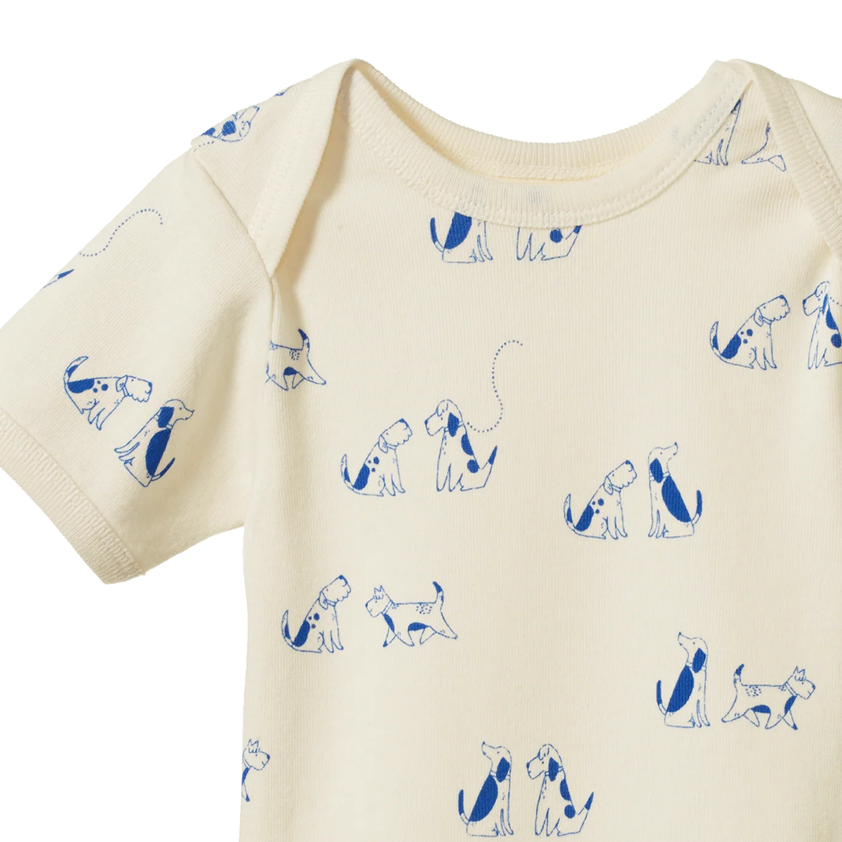 Nature Baby - Short Sleeve Bodysuit - Dog Walk Print