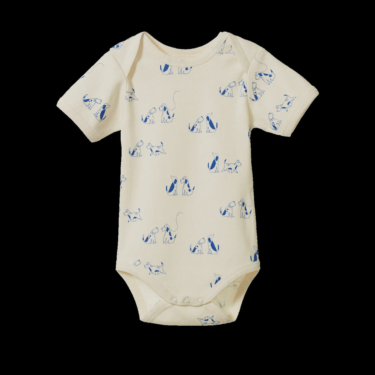Nature Baby - Short Sleeve Bodysuit - Dog Walk Print