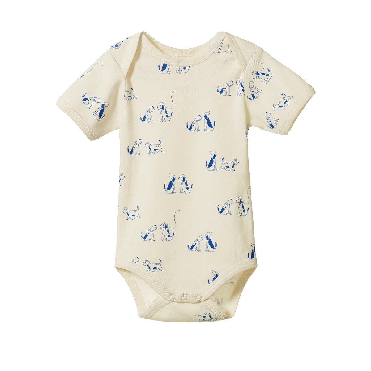 Nature Baby - Short Sleeve Bodysuit - Dog Walk Print