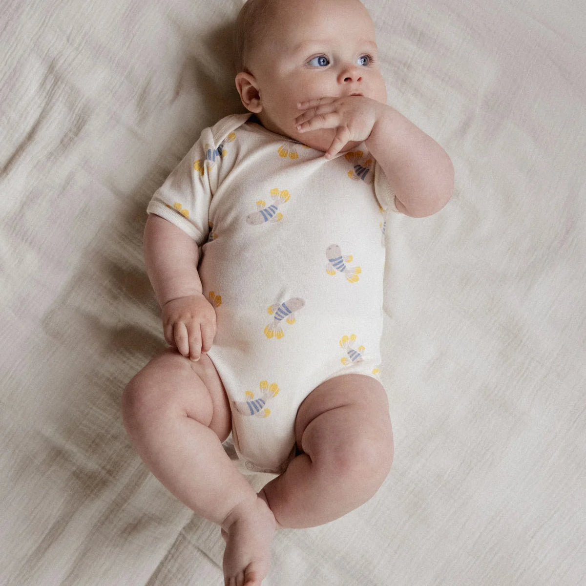 Nature Baby - Short Sleeve Bodysuit - Fish Fable Print