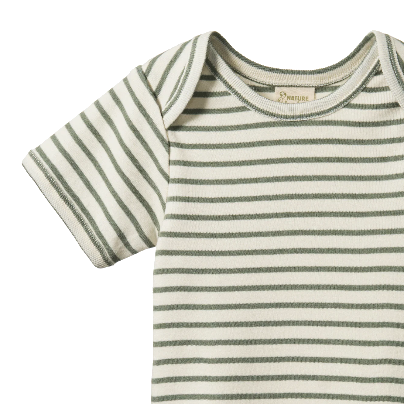 Nature Baby - Short Sleeve Bodysuit - Nettle Stripe
