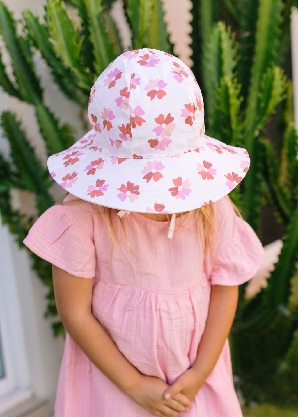 Acorn - Coral Bloom Reversible Wide Brim Sunhat