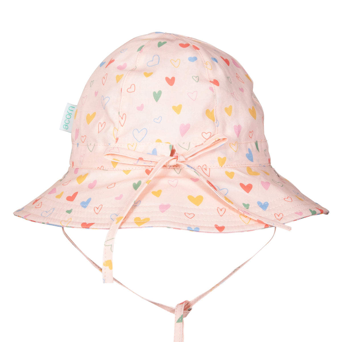 Acorn - Floating Hearts Reversible Wide Brim Sunhat