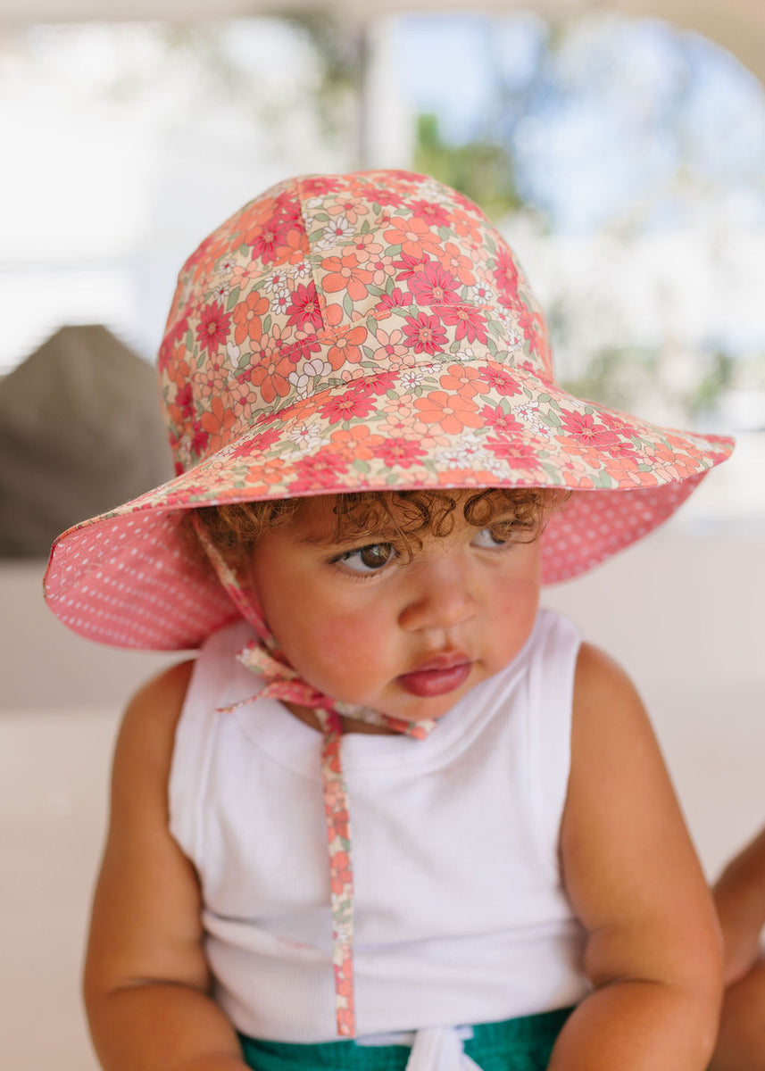 Acorn - Desert Flowers Wide Brim Reversible Sunhat