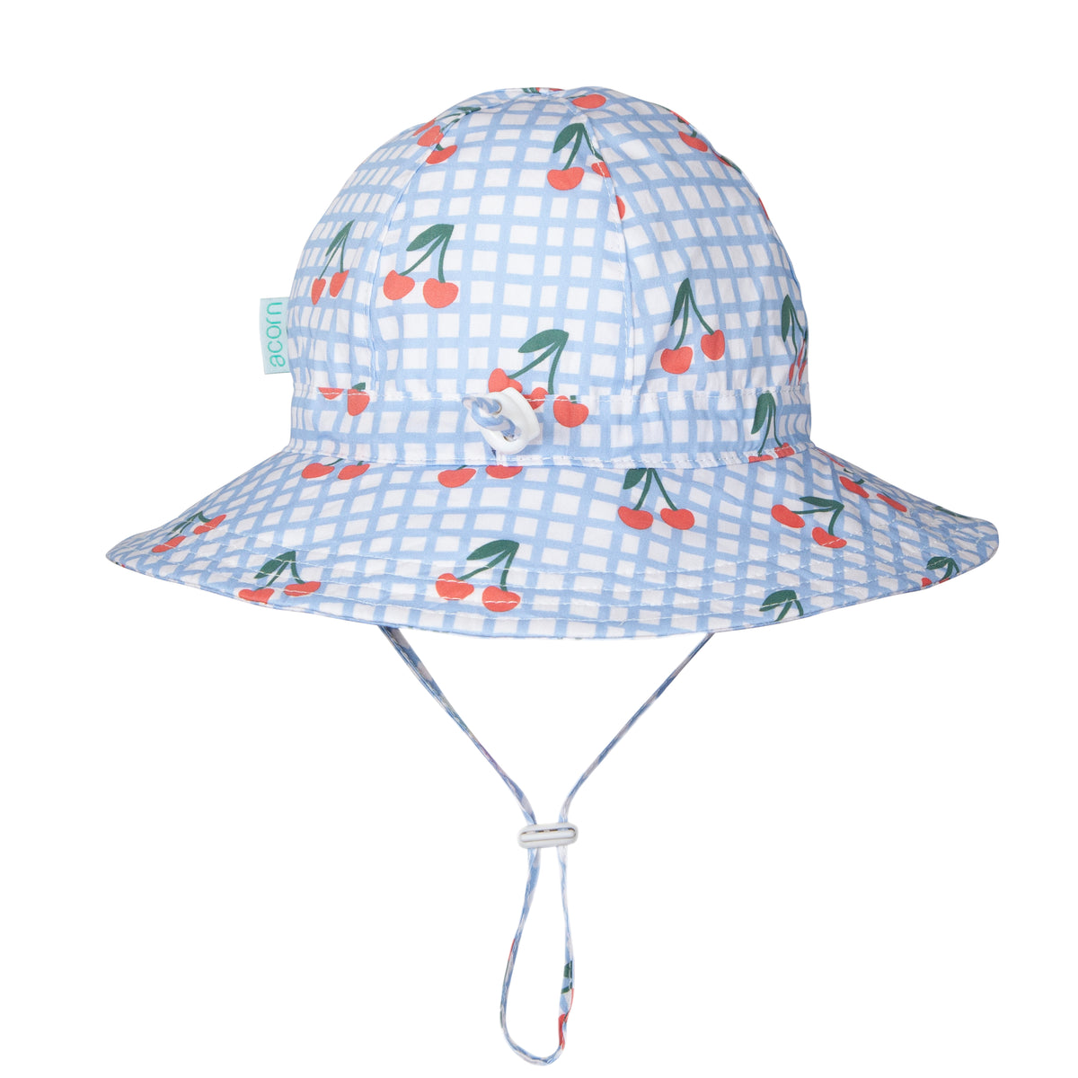 Acorn - Cherry Checks Wide Brim Sunhat
