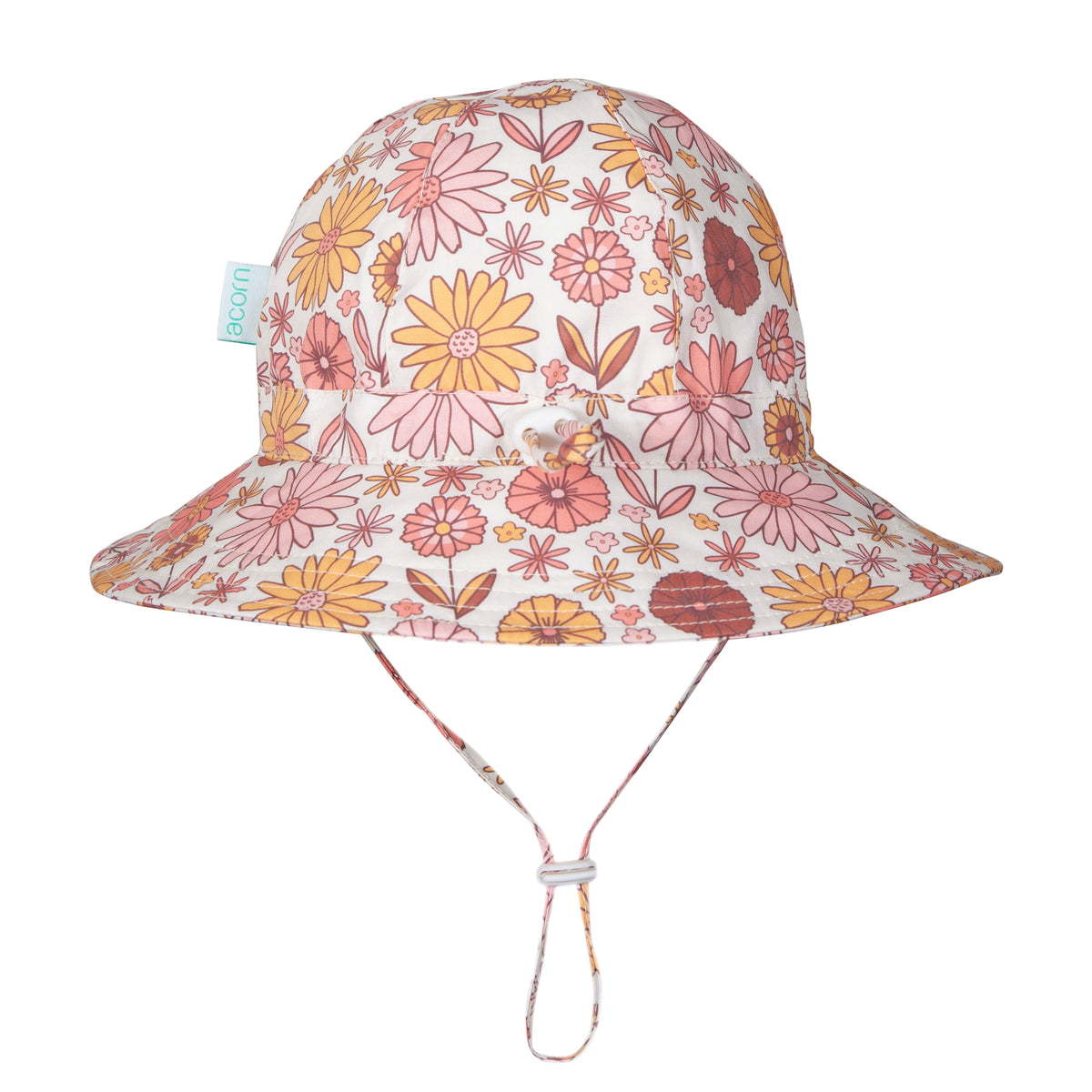 Acorn - Retro Blooms Wide Brim Sunhat