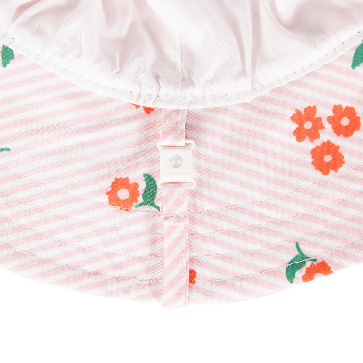 Acorn - Striped Posy Wide Brim Sunhat Pink