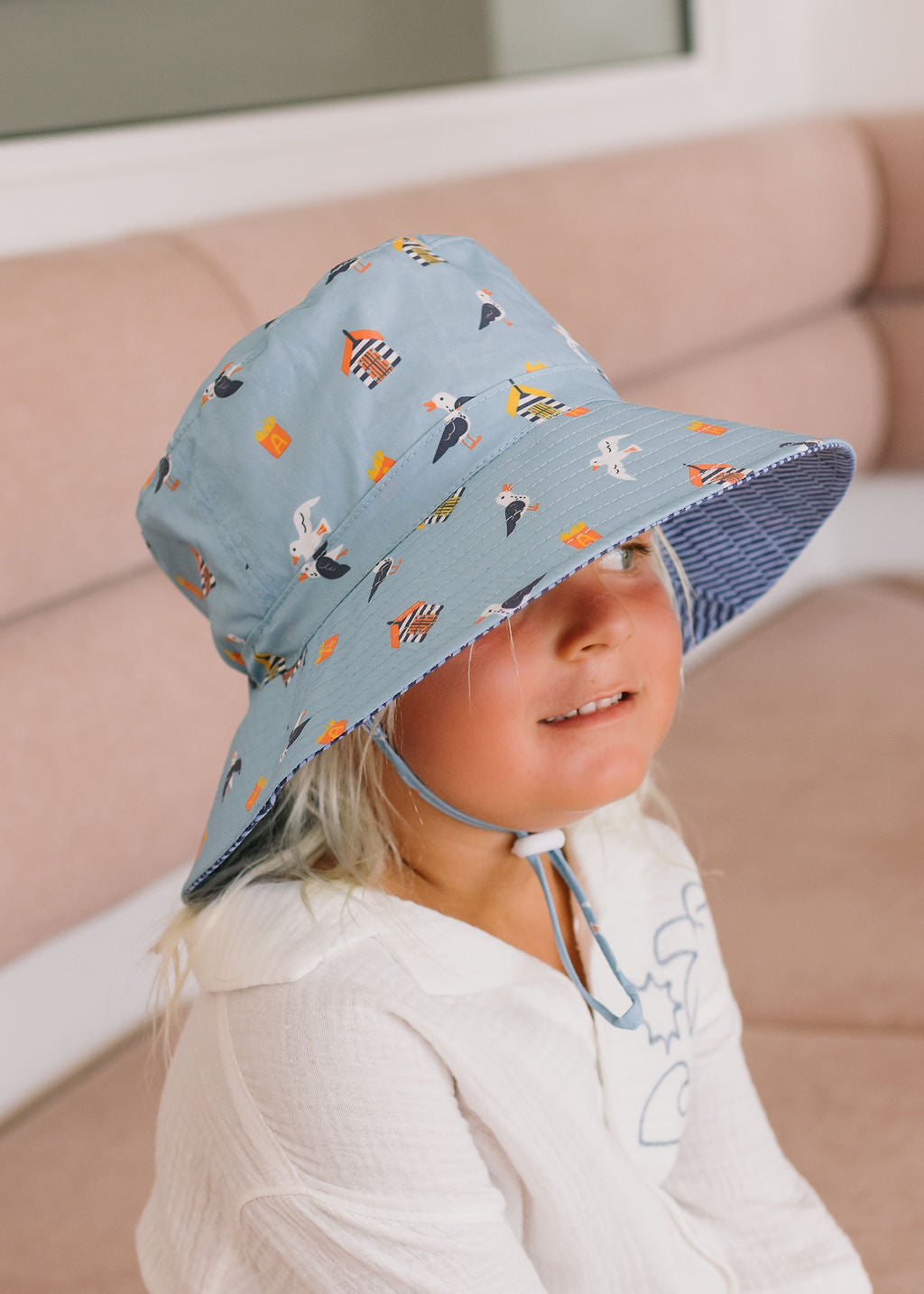 Acorn - Seagulls Wide Brim Bucket Hat