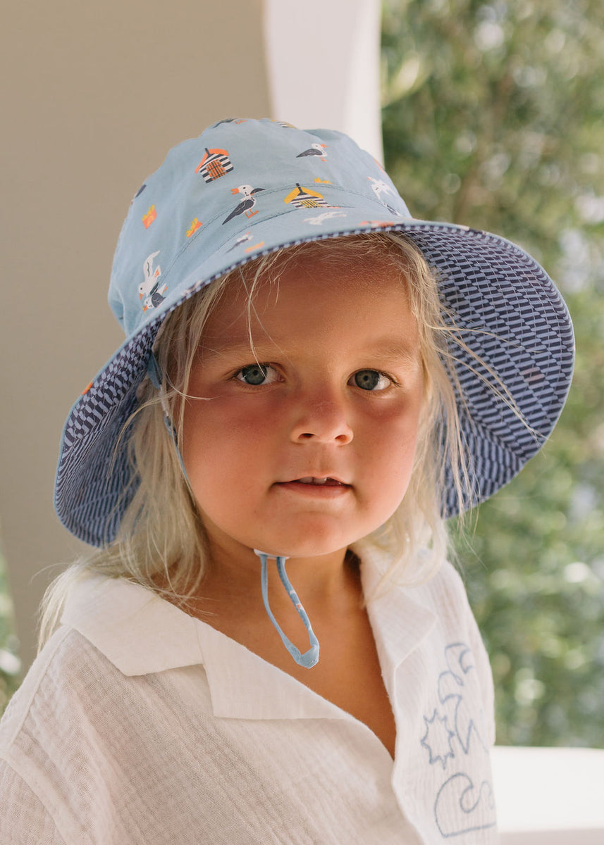 Acorn - Seagulls Wide Brim Bucket Hat