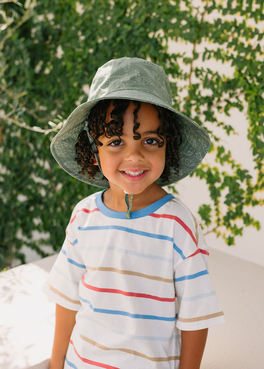 Acorn - School Of Fish Wide Brim Bucket Hat