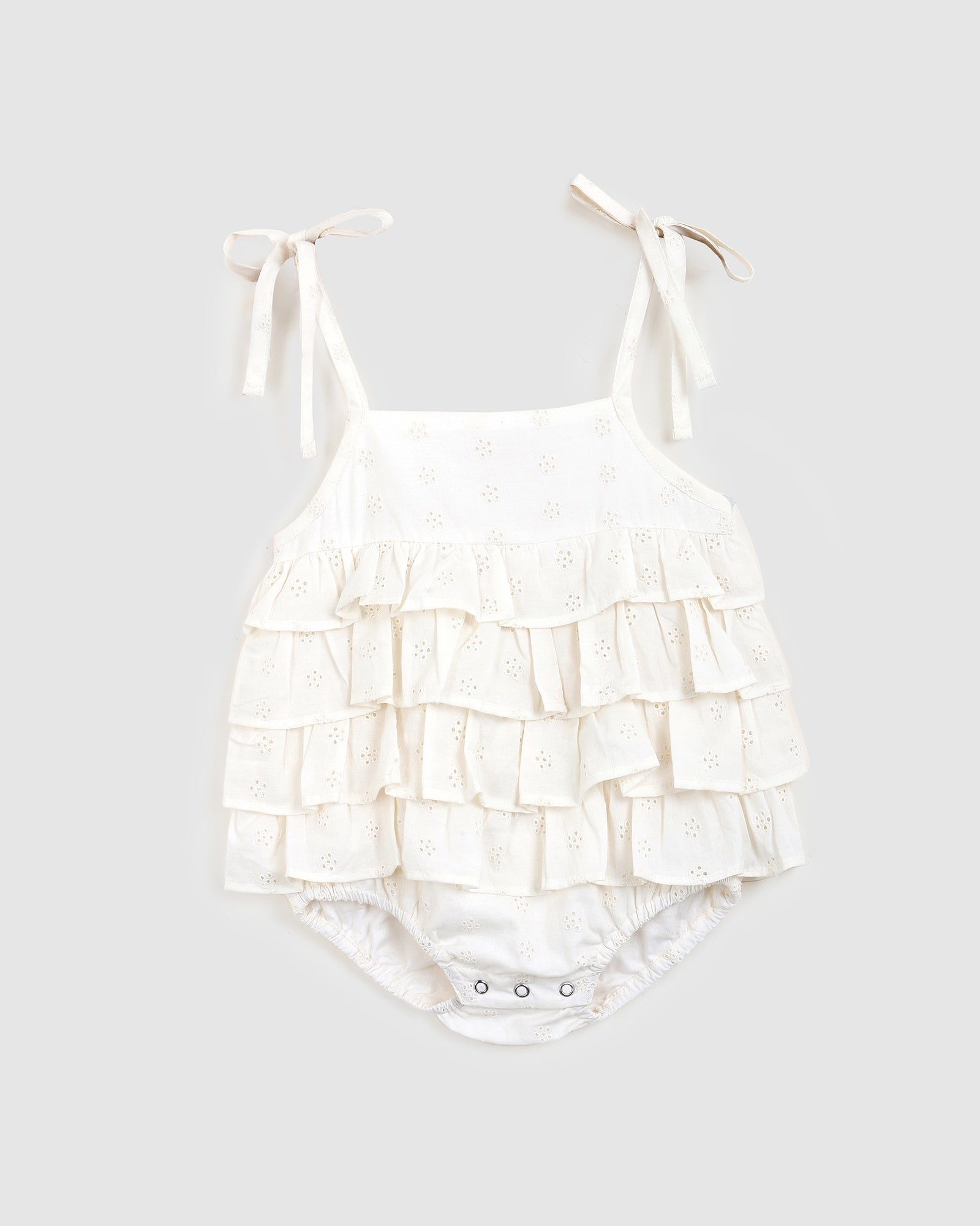 Alex & Ant - Stevie Playsuit - White Anglaise
