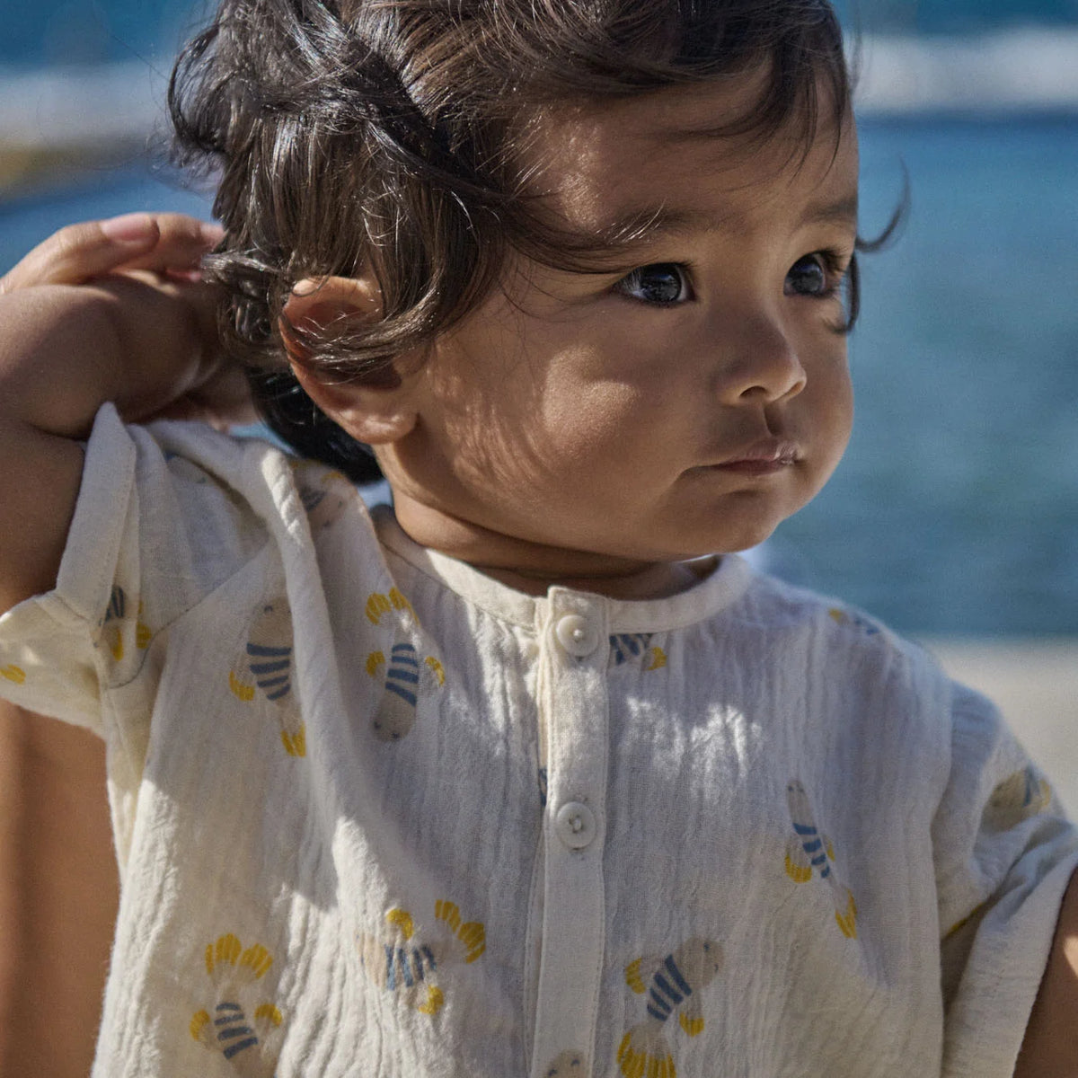 Nature Baby - Short Sleeve Caravan Shirt Muslin - Fish Fable Print