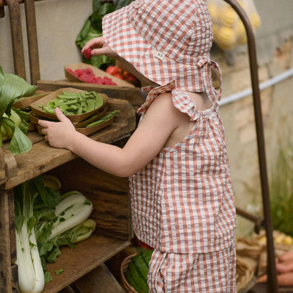 Nature Baby - Sun Hat - Dandelion Gingham