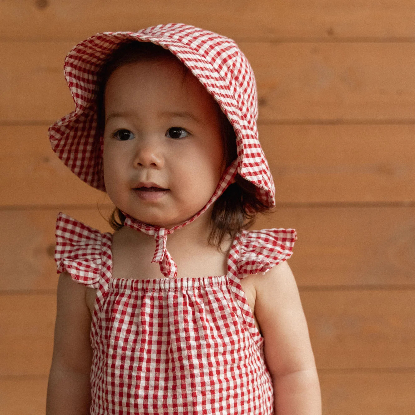 Nature Baby - Sun Hat - Red Gingham