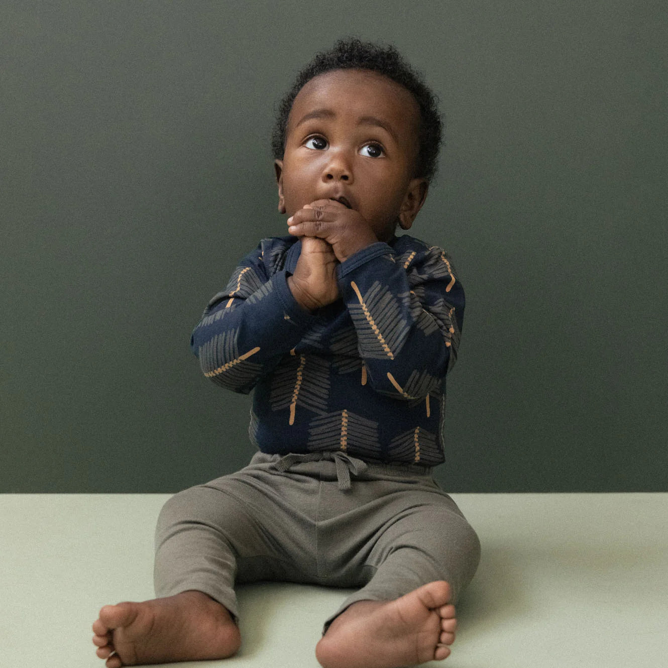 Nature Baby - Stretch Jersey Long Sleeve Bodysuit - Bramblewood Print