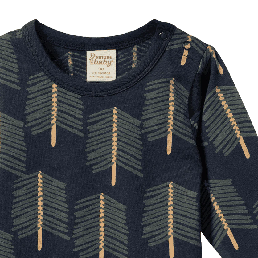 Nature Baby - Stretch Jersey Long Sleeve Bodysuit - Bramblewood Print