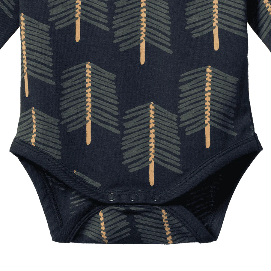 Nature Baby - Stretch Jersey Long Sleeve Bodysuit - Bramblewood Print