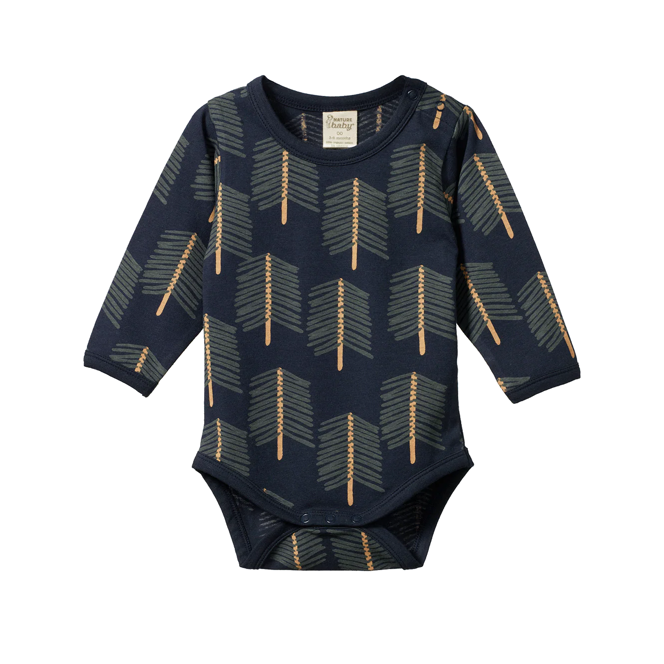 Nature Baby - Stretch Jersey Long Sleeve Bodysuit - Bramblewood Print