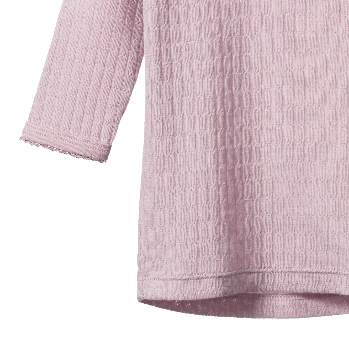 Nature Baby - Merino Pointelle Long Sleeve Cloud Tee - Lilac
