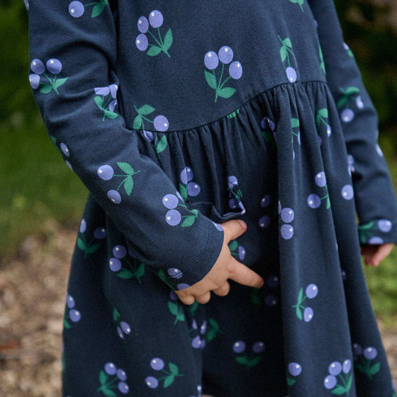 Nature Baby - Twirl Dress - Winter Berry Navy Print