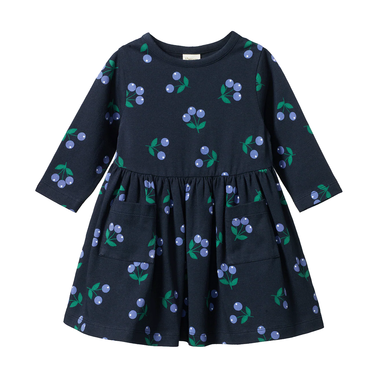 Nature Baby - Twirl Dress - Winter Berry Navy Print