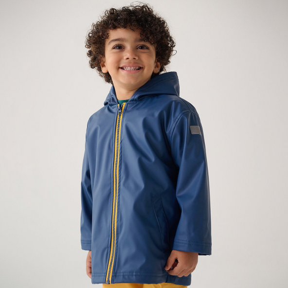 Hatley - Navy & Yellow Zip Up Splash Jacket