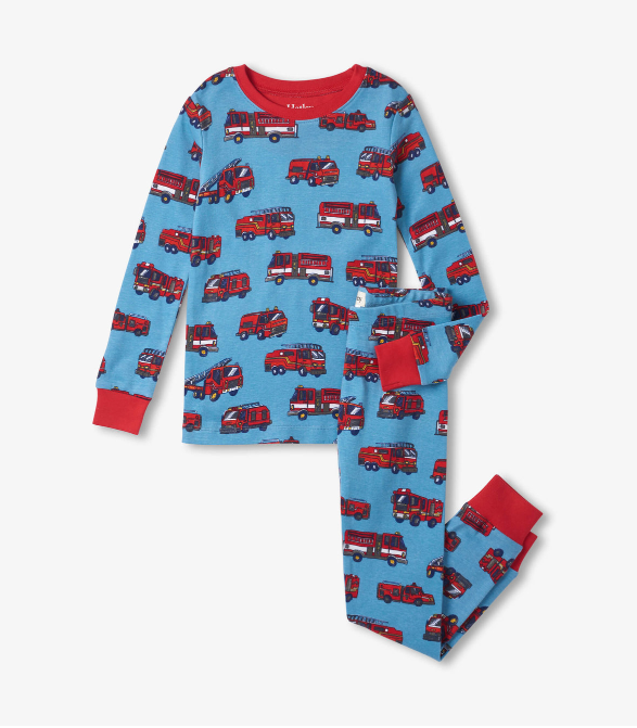 Hatley - Fire Trucks Cotton Pajama Set Pyjama Set
