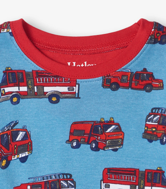 Hatley Fire Trucks Cotton Pajama Set Pyjama Set Fox in Sox Kids