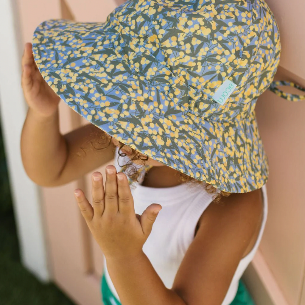 Acorn Kids - Golden Wattle Wide Brim Sunhat