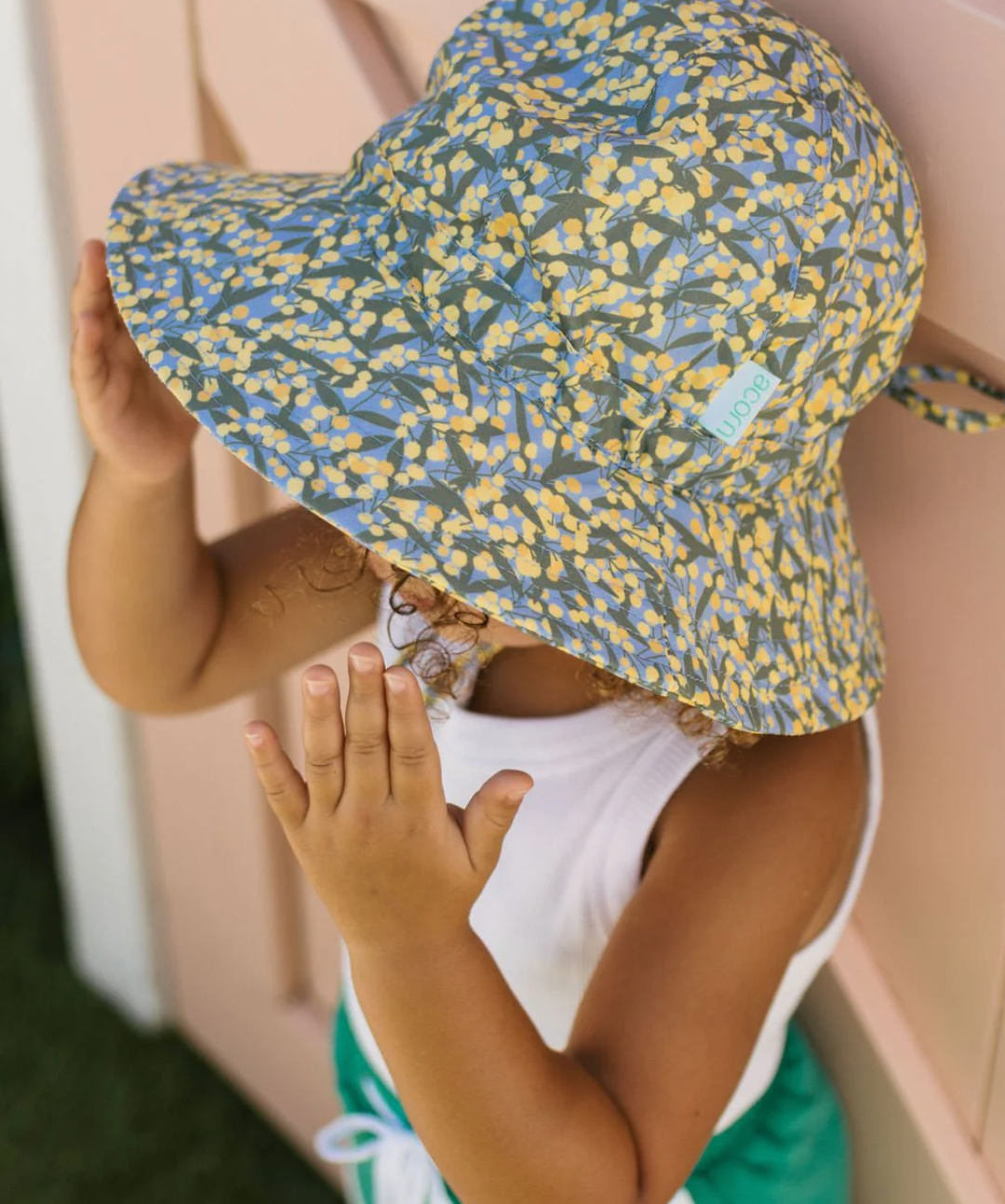 Acorn Kids - Golden Wattle Wide Brim Sunhat