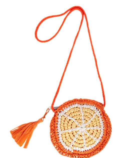 Acorn - Orange Straw Bag