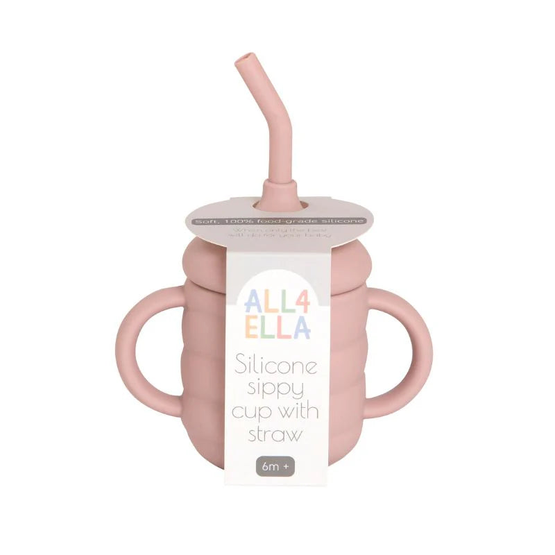 All 4 Ella - Silicone Sippy cup with Straw
