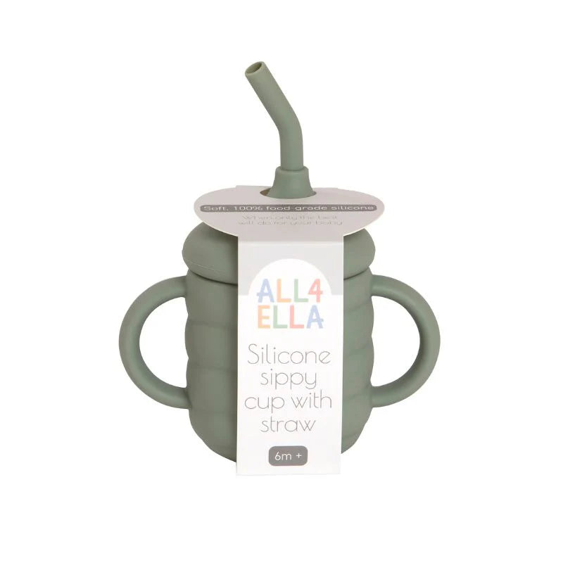 All 4 Ella - Silicone Sippy cup with Straw