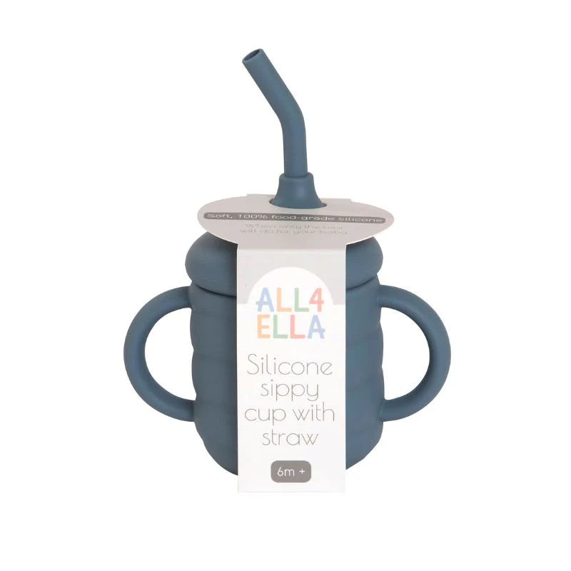 All 4 Ella - Silicone Sippy cup with Straw