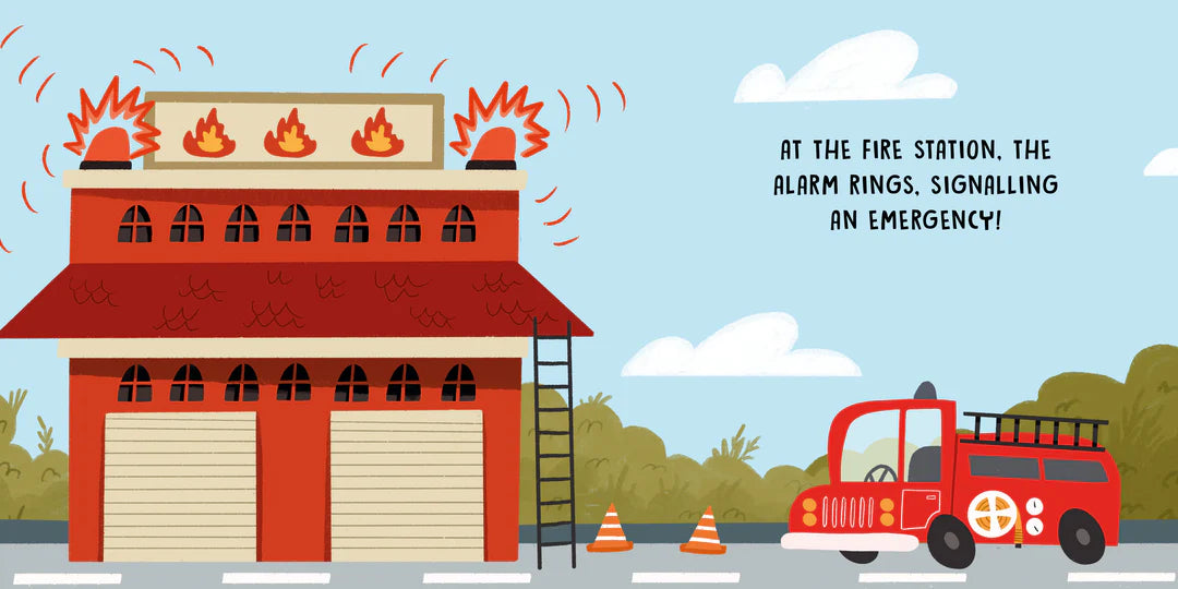 Sassi - Board Book Sweet Sounds Stories - Firefighters