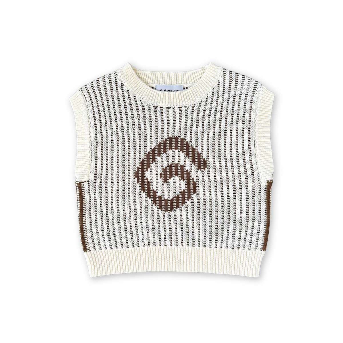 Grown Clothing - Organic Swirl Knit Vest - Milk