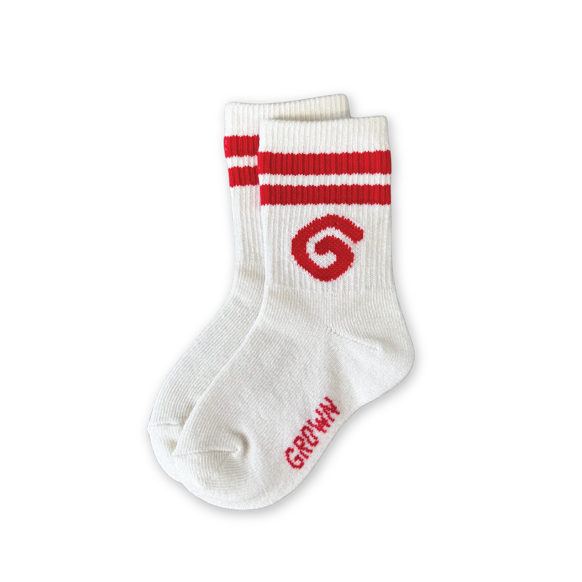 Grown Clothing - Swirl Cotton Socks - Milk