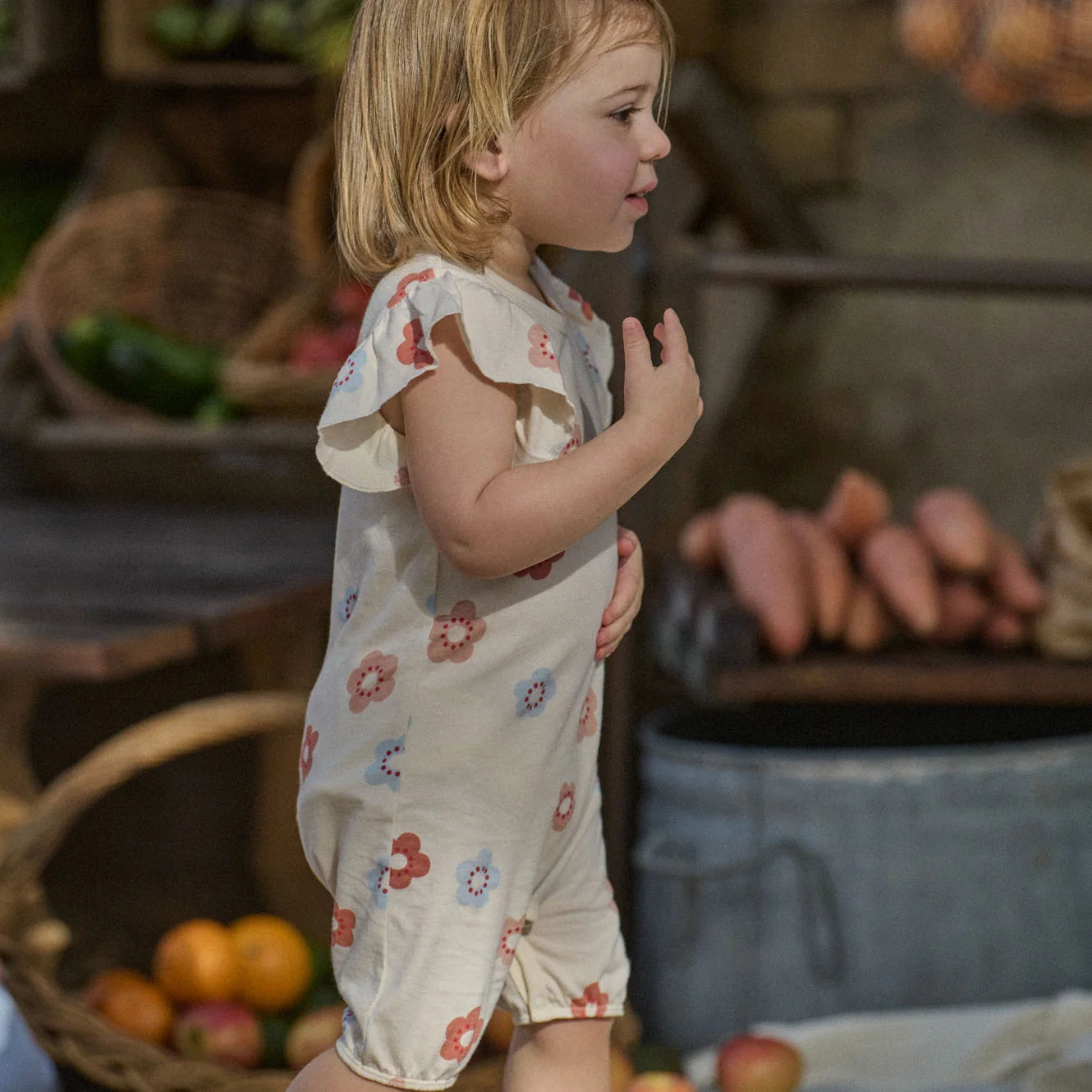 Nature Baby - Tilly Suit - Flora Stamp Print