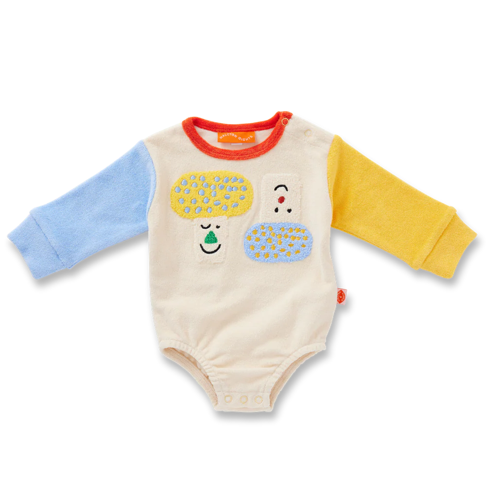 Halcyon Nights - Pocket Patch Terry Long Sleeve Bodysuit